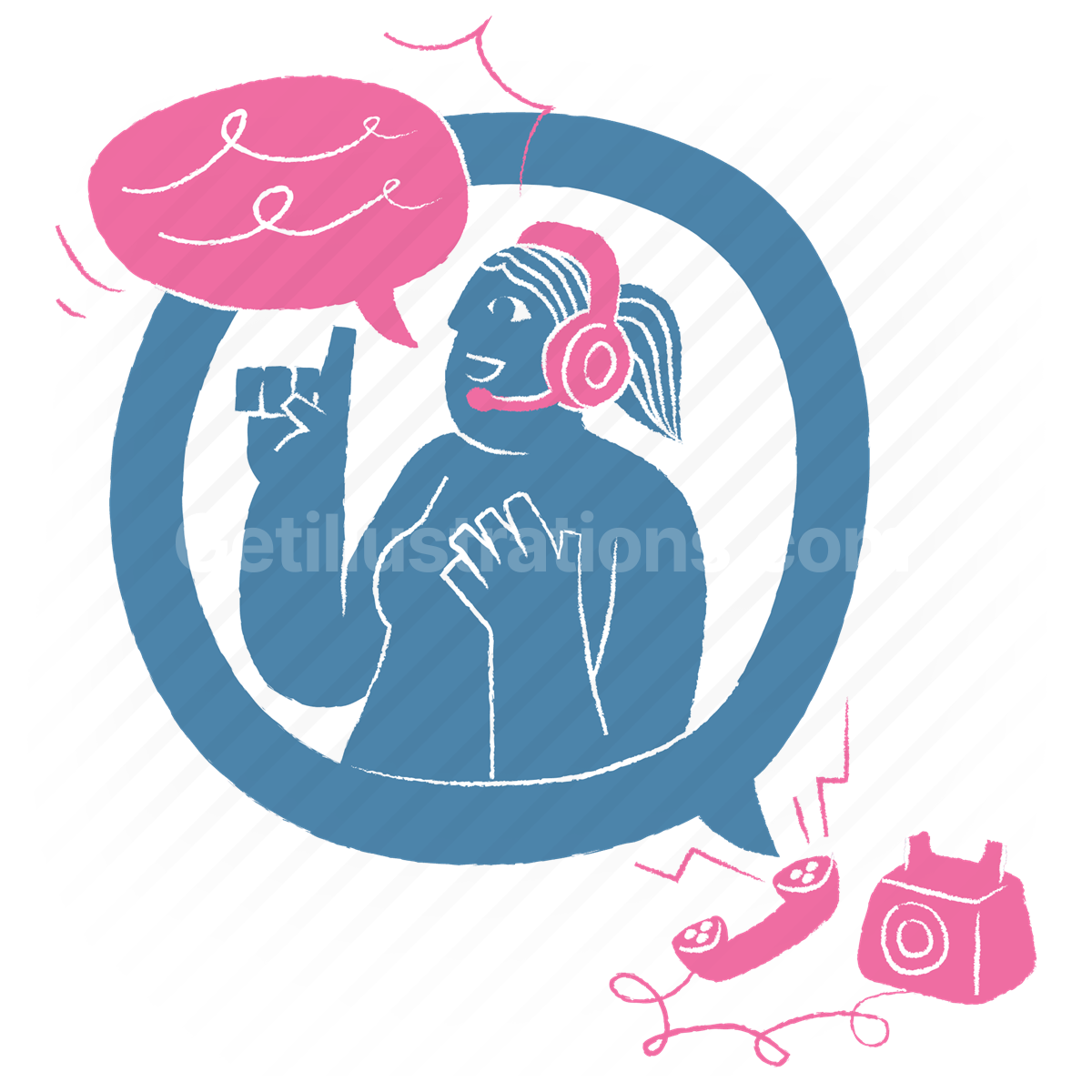 Social Media and Communication  illustration preview image